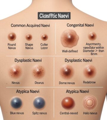Explore the seven-group dermoscopic classification of melanocytic naevi for precise diagnosis and melanoma differentiation.